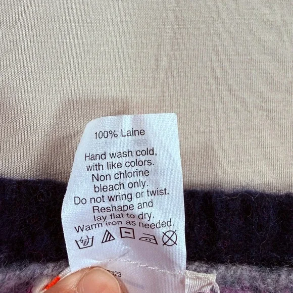 Crewcuts J Crew Kids Fair Isle Striped Wool Sweater Pink Grey Fits 7/8 - Picture 6 of 6